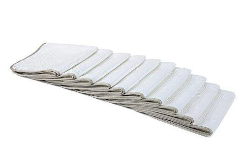 Autofiber [No Streak Freak] Linge Microfibre Gaufré pour Vitres (16"x16" 400 gsm) Ensemble de 10