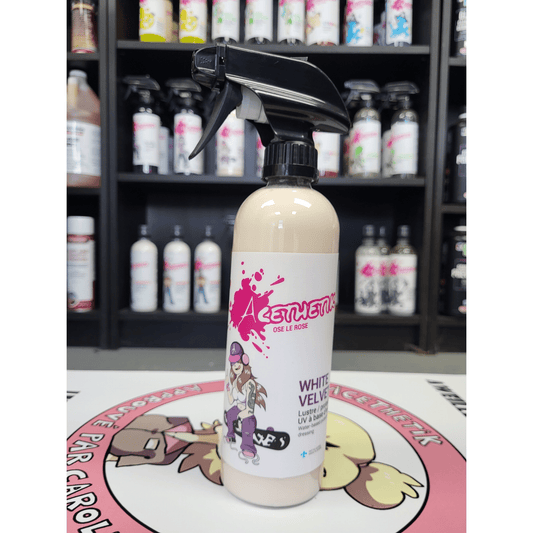 Acethetik - White Velvet lustre/protecteur UV à base d'eau - Gagnon Esthétique
