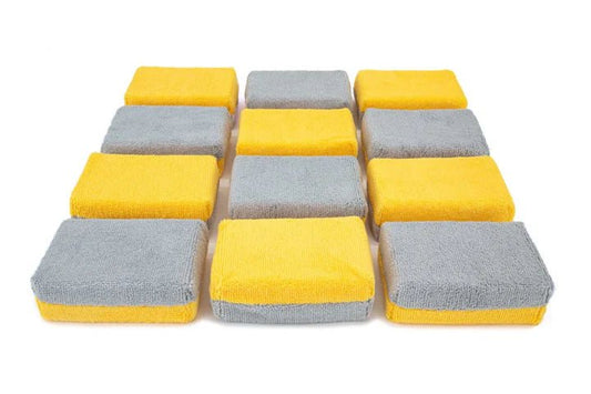 Autofiber [Saver Applicator Terry] Applicateurs microfibres LARGES avec Barrière Plastique (5" x 3.5" x 1.75") - Ensemble de 12 - Gagnon Esthétique