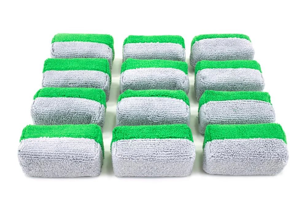 AUTOFIBER [SAVER APPLICATOR TERRY] APPLICATEURS MICROFIBRES MINI AVEC BARRIÈRE PLASTIQUE (3.5" X 1.5" X 1.5") - ENSEMBLE DE 12 - Gagnon Esthétique
