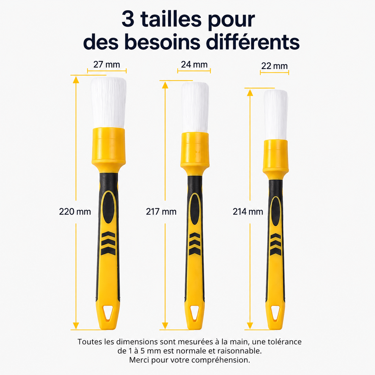 Detailbrush - ensemble de 3 - Gagnon Esthétique