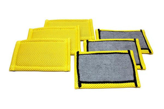 AUTOFIBER [SKINNY SCRUBBER] ÉPONGES DOUCES DE NETTOYAGE POUR LES TISSUS ET LE CUIR 6" X 4" (ENSEMBLE DE 6)