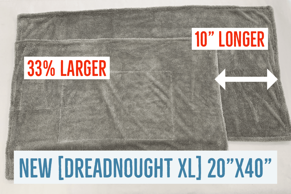 AUTOFIBER [DREADNOUGHT XL] MICROFIBER CAR DRYING TOWEL (20 IN. X 40 IN., 1100GSM) - 1 PACK - Gagnon Esthétique